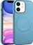 Apple iPhone 11 Kılıf Pu Deri Wireless Tacsafe Derix Sert Kapak Turkuaz 1