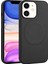 Apple iPhone 11 Kılıf Pu Deri Wireless Tacsafe Derix Sert Kapak Siyah 1