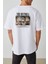 Unisex The Hıstorıa Baskılı Beyaz Oversize Tshirt 2