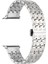 Apple Watch 6 40 mm Kordon Metal Zigzag Fit Tasarım Desenli KRD86 Gümüş 1