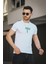 Dark Baskılı Omuz Şeritli Slim Fit Likralı Erkek Tshirt 1