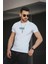 Dark Baskılı Omuz Şeritli Slim Fit Likralı Erkek Tshirt 2