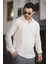 Zanio Slim Fit Yarım Pat Gömlek Yaka Erkek Gömlek 5