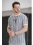 Bring Some Baskılı Çizgili Slim Fit Likralı Erkek Tshirt 1