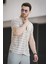 Nezza Çizgili Parçalı Eteği Oval Slim Fit Likralı Erkek Tshirt 1