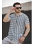 Nezza Çizgili Parçalı Eteği Oval Slim Fit Likralı Erkek Tshirt 3