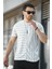 Nezza Çizgili Parçalı Eteği Oval Slim Fit Likralı Erkek Tshirt 2