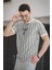 Bring Some Baskılı Çizgili Slim Fit Likralı Erkek Tshirt 5