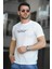Mizza Flok Baskılı Waffle Desen Slim Fit Likralı Erkek Tshirt 2