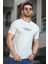 Mizza Flok Baskılı Waffle Desen Slim Fit Likralı Erkek Tshirt 3
