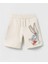 3945 %100 Pamulu Erkek Çocuk Baskılı Şort Takım - Krem - 2-3 Yaş 1