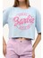 Owut Collection Kadın Beyaz Barbie Baskılı Crop T-Shirt 4