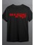 Var Ki Yaşıyoruz Baskılı Pamuklu Likralı T-Shirt (Kırmızı Yazılı Siyah 1