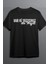 Var Ki Yaşıyoruz Baskılı Pamuklu Likralı T-Shirt (Beyaz Yazılı Siyah 1