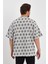 R-5732 Bisiklet Yaka Desenli Arma Detaylı Örme T-Shirt 4