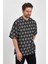 R-5732 Bisiklet Yaka Desenli Arma Detaylı Örme T-Shirt 2