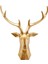 Modern 3D Geyik Head Heykel Heykel Duvar Kabini Dekorlar Sanat Eseri Altın (Yurt Dışından) 2
