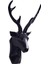 3D Geyik Head Heykel Heykel Duvar Kabini Sanat Siyah (Yurt Dışından) 1