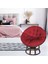 Salıncak Asılı Rattan Sandalye Yuvarlakıklar Açık Veranda Kırmızı (Yurt Dışından) 2
