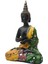 Tayland Buda Heykeli Masaüstü Yeşil Sarı Için 18 cm Küçük Meditasyon (Yurt Dışından) 1