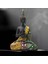 Tayland Buda Heykeli Masaüstü Yeşil Sarı Için 18 cm Küçük Meditasyon (Yurt Dışından) 3