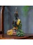 Tayland Buda Heykeli Masaüstü Yeşil Sarı Için 18 cm Küçük Meditasyon (Yurt Dışından) 4