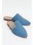Pesa Mavi Hasır Taşlı Kadın Terlik 1