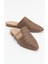 Pesa Kahve Hasır Taşlı Kadın Terlik 1