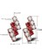 1 Çift Kadın Geometrik Kristal Küpe (Red) (Yurt Dışından) 4
