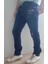 Denim Pamuklu Yırtık Detaylı Normal Bel Fit Cool Jeans Erkek Mavi Kot Pantolon 1