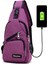 Yue Store Harici USB Şarj Arayüzü ile Dxyizu B Çantası (Purple) (Yurt Dışından) 3