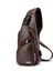 Su Geçirmez Pu Tek Omuz Erkekler Göğüs Çantası (Dark Brown) (Yurt Dışından) 2