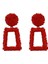 Kabartmalı Çiçek Küpe (Red) (Yurt Dışından) 4
