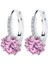 Micro-Inserts Zircon Earrings (Pink) (Yurt Dışından) 4