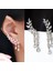 Kadın Püskül Kanat Tarzı Bırak Küpe Moda Kübik Takı (Silver Color) (Yurt Dışından) 1