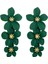 2 Pairs Çok Katmanlı Çiçek Küpe (Dark Green) (Yurt Dışından) 1
