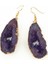 3 Pairs Chic Stone Hollow Reçine Küpe Büyük Bırak Küpe (Purple) (Yurt Dışından) 4
