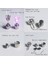 4 Adet LED Küpe Parlayan Işık Yukarı Mas Küpe (Purple) (Yurt Dışından) 4