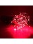 Dekor Düğün Işıkları 4 Metre Kırmızı Pilli LED Işık Kırmızı LED Işık Kırmızı Sabit ve Yanıp Söner Mod 1