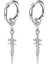 Modern Paslanmaz Çelik Uzun Çapraz Kulak Klips 2pcs Küpe (Yurt Dışından) 1