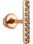 Taşlı Altın Helix Piercing 14 Ayar Rose 1