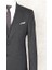 Slim Fit Sivri Yaka-Çift Yırtmaç Siyah Desenli Drop 6 Yelekli Takım Elbise 3