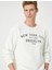 Kolej Baskılı Sweatshirt Bisiklet Yaka Uzun Kollu 1