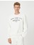 Kolej Baskılı Sweatshirt Bisiklet Yaka Uzun Kollu 3
