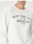 Kolej Baskılı Sweatshirt Bisiklet Yaka Uzun Kollu 5