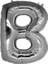 B Harfi Gümüş Folyo Balon 40 Inch 90 cm 1