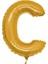 C Harfi Altın Folyo Balon 40 Inch 90 cm 1