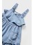 12-36 Ay Kız Bebek Lyocell Denim Dökümlü Elbise Lacivert 4