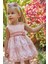 12-36 Ay Kız Bebek Organze Elbise Pembe 1