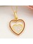 Gümüş Gold Kalp Kadın Kolye 1
